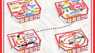 Cutia de pizza devine un board game pentru copii si parinti, intr-un proiect semnat Rusu+Bortun pentru Jerry&rsquo;s Pizza
