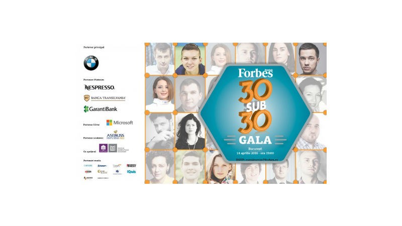 Gala Forbes 30 sub 30 celebreaza si in 2016 liderii noii generatii