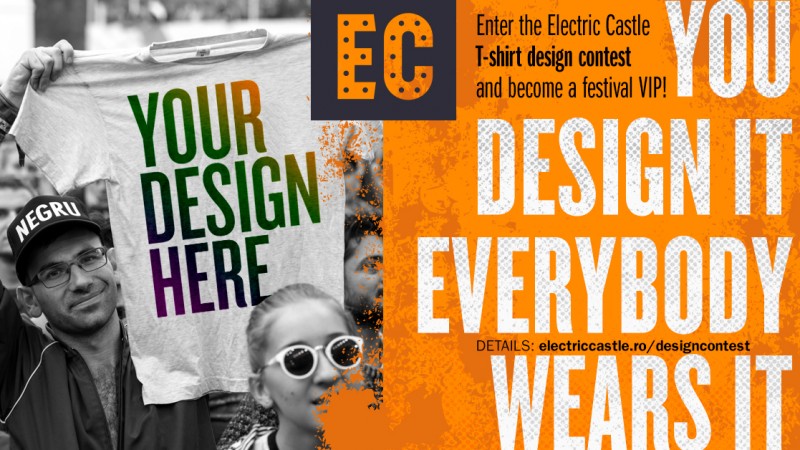 Propune un design pentru tricourile ELECTRIC CASTLE si traieste experienta VIP a festivalului