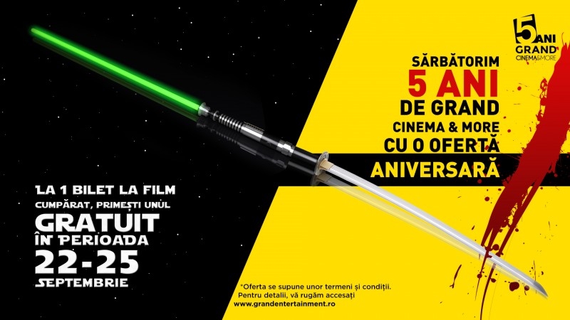Grand Cinema & More sărbătorește cinci ani de film și evenimente culturale