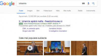 Un anunț Google Adwords activ din neatenție. Freedom House Romania explică