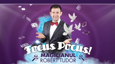 Focus Pocus, un spectacol imposibil și incredibil de magie. Magicianul Robert Tudor prezintă, la Grand Cinema & More, singurul spectacol educativ de magie pentru copii