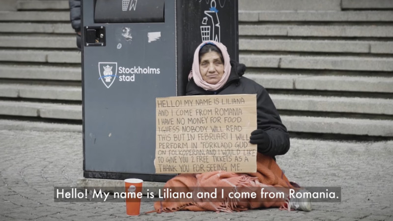 Experiment în Suedia: Sunt din România și nu am ce mânca, dar îți ofer două bilete gratis