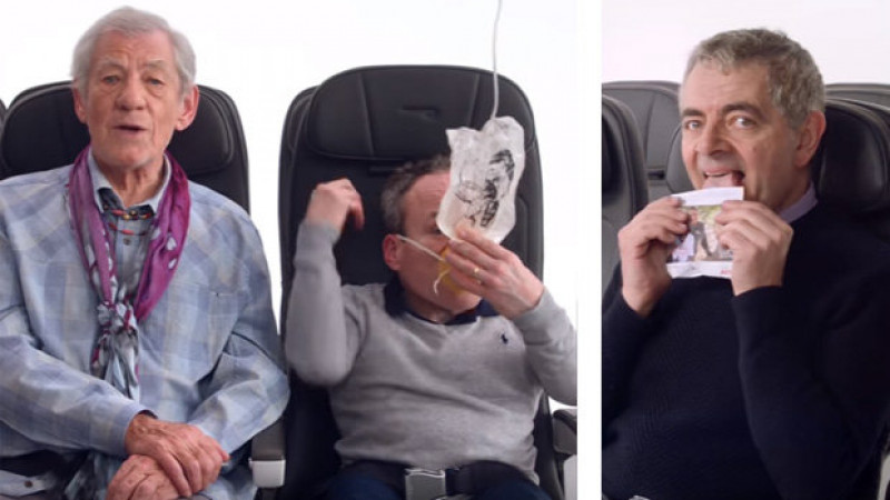 Cum să fii în siguranță în timpul zborului. Sfaturi de la Mr. Bean