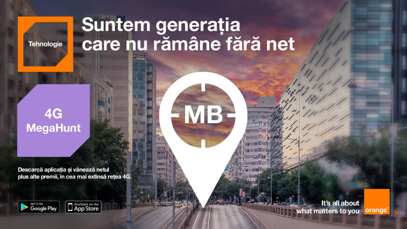 Orange şi Profero dau startul vânătorii de net în toate oraşele, cu aplicația 4G MegaHunt
