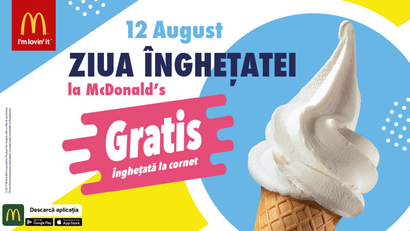 Ziua Înghețatei revine în toate restaurantele McDonald’s din țară