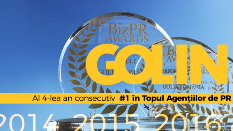 Golin își menține poziția de lider în cea de-a IV-a ediție a Topului Agențiilor de PR, realizat de Biz & Unlock