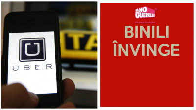 Taximetristii taxeaza Radio Guerrilla, Uber se alege cu reclama gratis, un baiat pe nume Marius regreta totul