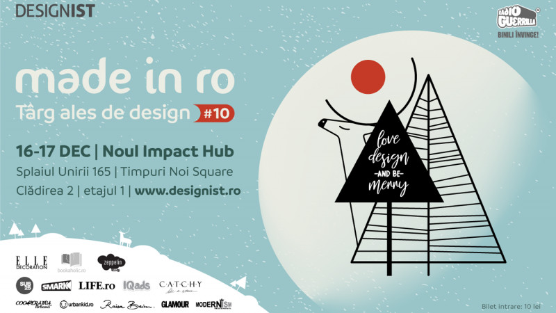 16-17 decembrie: Un NOU Made in RO by Designist.ro te așteaptă să-ți alegi cadourile de Crăciun, cu 100% design inclus