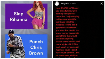 O reclama a costat Snap Inc. un miliard de dolari. Rihanna: ”I-as spune ignoranta, dar nu poate exista atata prostie”