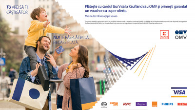 Noua campanie Visa cu beneficii garantate “Tu vrei să fii câștigător, noi te răsplătim la fiecare plată”