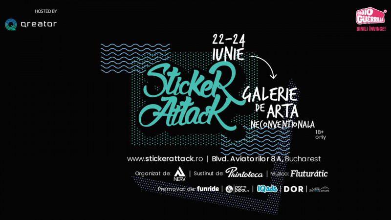 StickerAttack - Expoziția artei ”de buzunar”