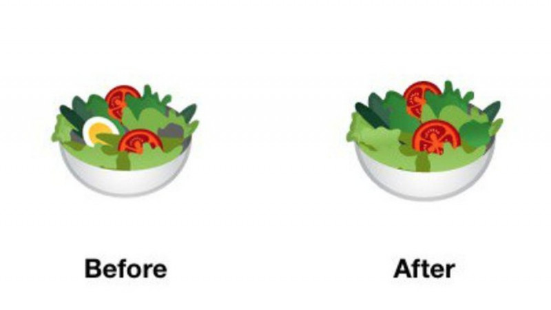 Emoji corect politic: salata fără ou