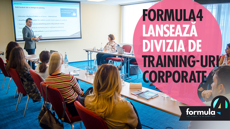 Formula4 – singura școală de marketing online din România care funcționează ca un MBA pentru specializarea în marketing digital – lansează divizia de training-uri corporate