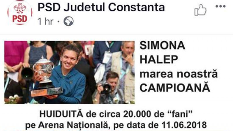 "Hagi, Nadia si Simona, huiduiti de publicul paralei de la Roland Garros" - daca PSD-ul si-ar trimite oameni la evenimentele sportive