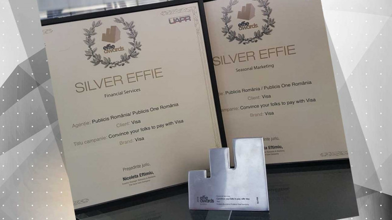 Visa și Publicis România celebrează 7 ani de colaborare prin 2 trofee Silver Effie 2018