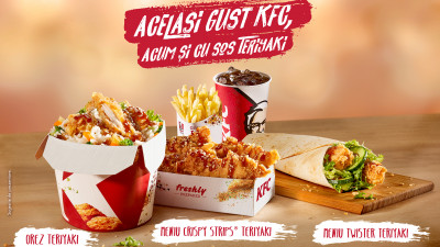 KFC Rom&acirc;nia lansează &icirc;n premieră o nouă platformă de produse &icirc;n ediţie limitată, care au la bază sosul Teriyaki