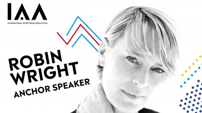 Robin Wright, renumita actriță de la Hollywood, &icirc;n premieră &icirc;n Rom&acirc;nia &icirc;n calitate de star speaker la Conferința Globală IAA &bdquo;Creativity 4 Better&rdquo;