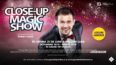 Magicianul Robert Tudor sfidează imposibilul într-un spectacol incredibil de magie la Grand Cinema & More