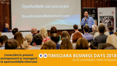 Business Days aduce la Timișoara cei mai cunoscuți oameni de business și, în premieră, programul 1NSPIRING Day