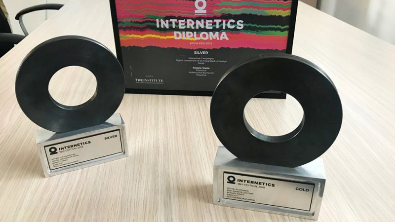 Replate Waste @ Pizza Hut, semnată MullenLowe, Golin şi Profero, câştigă al cincilea premiu anul acesta, la Internetics 2018