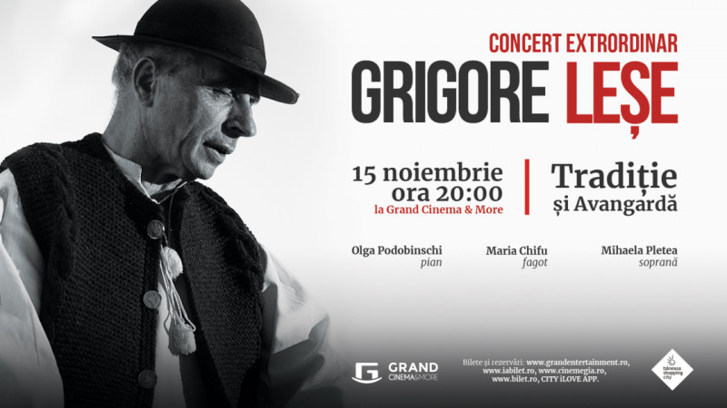 “Tradiție și Avangardă”, un concert inedit susținut de maestrul Grigore Leșe la Grand Cinema & More