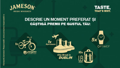 Jameson Irish Whiskey celebrează momente pe gustul tău, împreună cu Pegas, Optimef și Urban Bag