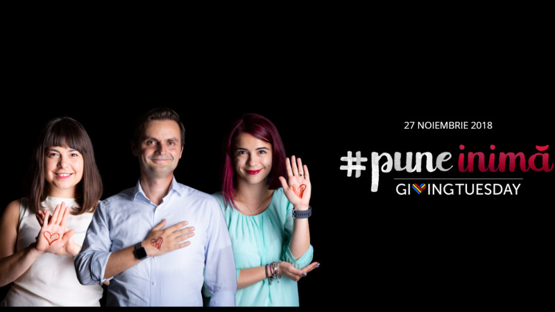România #puneinima de Giving Tuesday, pe 27 noiembrie
