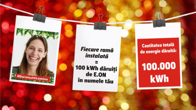 Dăruim în Echipă: E.ON România le oferă românilor 100.000 de kWh pe care să îi dăruiască mai departe