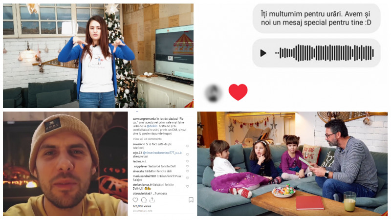 Sărbătorile în sufrageria Samsung, cu povești în limbajul semnelor și urări audio pe Instagram