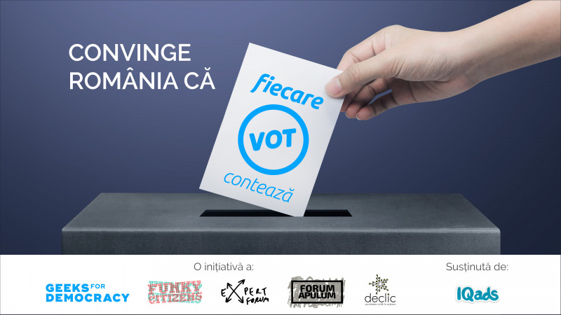 Te invitam la o competitie creativa ca nicio alta. Participa si Convinge Romania ca Fiecare Vot Conteaza!