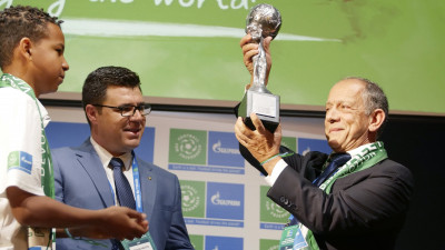 Echipa națională a Braziliei a primit anul acesta Cupa Celor Nouă Valori &icirc;n cadrul programului Fotbal pentru Prietenie 2019