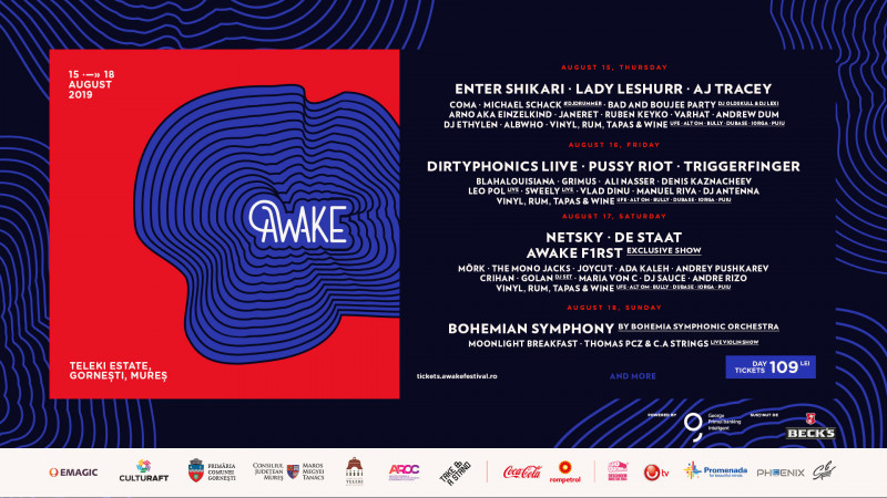 #AWAKE3 anunță programul pe zile, biletele de 1 zi și suplimentul de camping + 2 surprize în Line-up