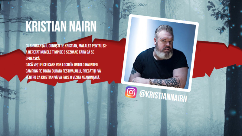 KFC România anunţă prezenţa celebrului actor din Game of Thrones, Kristian Nairn, în Haunted Camping-ul din pădurea Hoia-Baciu