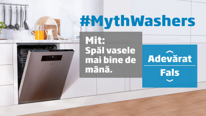 #MythWashers, și miturile despre mașinile de spălat vase dispar. Campanie online educativă semnată de Beko, FCB Bucharest și Bright Agency