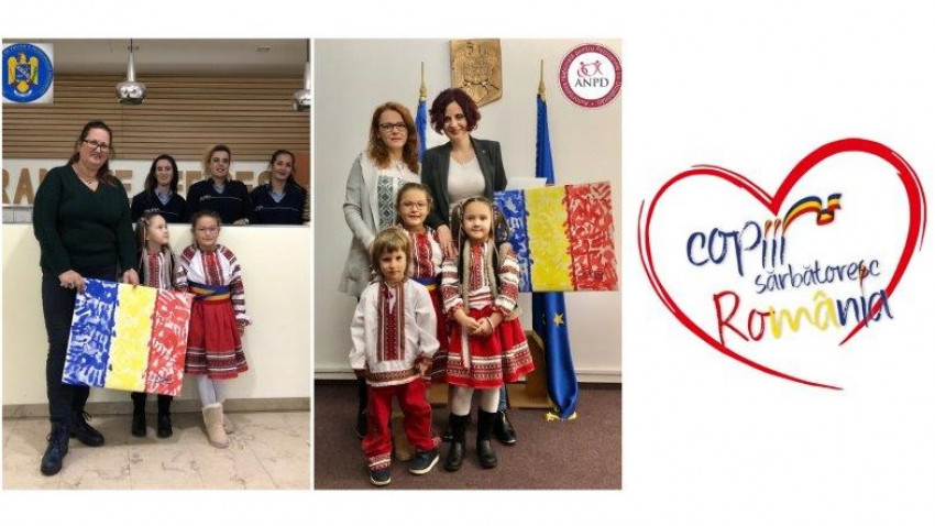 Copiii sărbătoresc și iubesc România