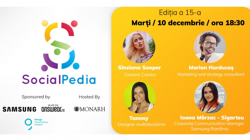 SocialPedia 15: Despre conținut de calitate pe Instagram cu Sînziana Sooper, Marian Hurducaș, Tammy Lovin și Ioana Mârzac - Sigarteu