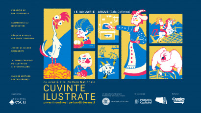 Cuvinte ilustrate: povești rom&acirc;nești pe bandă desenată, un eveniment dedicat Zilei Culturii Naționale, 15 ianuarie