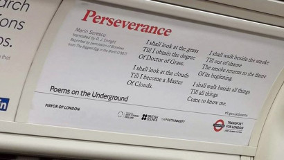 Poezii rom&acirc;nești &icirc;n metroul din Londra