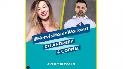 Zilnic pe Instagram Hervis Rom&acirc;nia, timp de 30 de zile, 2 antrenori profesioniști antrenează comunitatea Hervis și nu numai - HervisHomeWorkout &icirc;ncepe astăzi