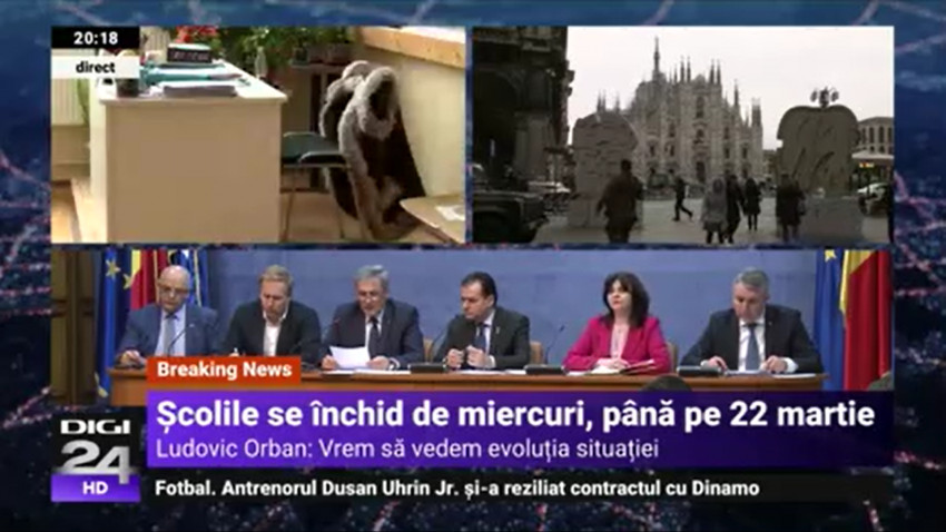Epidemia COVID-19: Digi24 și digi24.ro, principalele surse de informare ale românilor