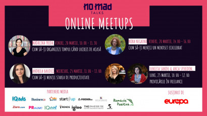 NO.MAD Talks lansează Online Meetups, &icirc;nt&acirc;lniri online pentru a sprijini comunitatea de freelanceri
