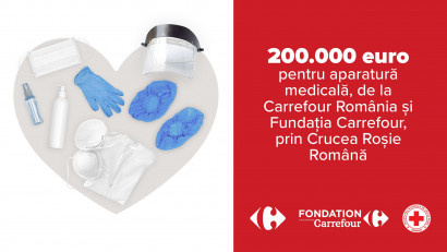 Carrefour Rom&acirc;nia, prin Fundația Carrefour, donează 200.000 EUR către Crucea Roșie Rom&acirc;nă, pentru dotarea cu echipamente medicale a spitalelor din țară, aflate &icirc;n prima linie &icirc;n lupta cu Covid-19