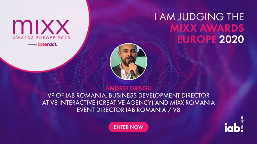 Andrei Dragu face parte din Juriul IAB MIXX Awards Europe 2020, o premieră pentru România