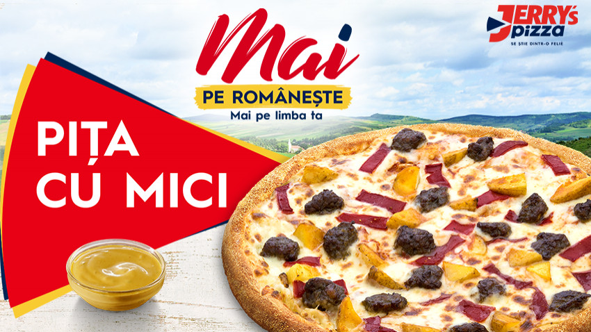 Jerry’s Pizza românizează din nou pizza. După succesul pizzei cu sarmale, introduce Pița cu Mici