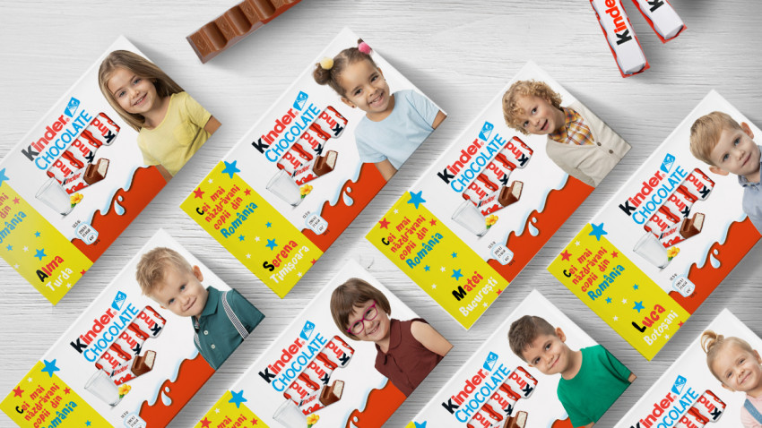 Kinder a ales cei 8 ambasadori ai năzdrăvăniei din România pentru ambalajele de Kinder Chocolate