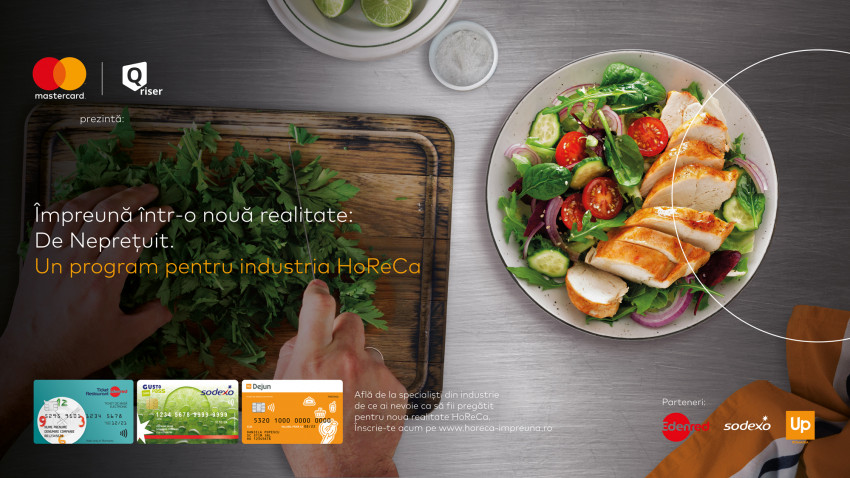 Mastercard lansează, alături de Edenred, Sodexo și Up România și în parteneriat cu Qriser, inițiativa „HoReCa Împreună”