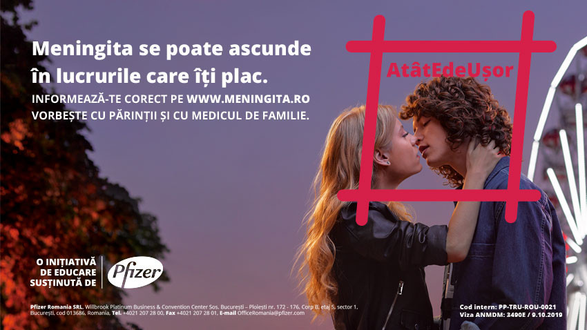 Tuio și Pfizer lansează o amplă campanie națională de educare a tinerilor și părinților despre pericolul meningitei meningococice