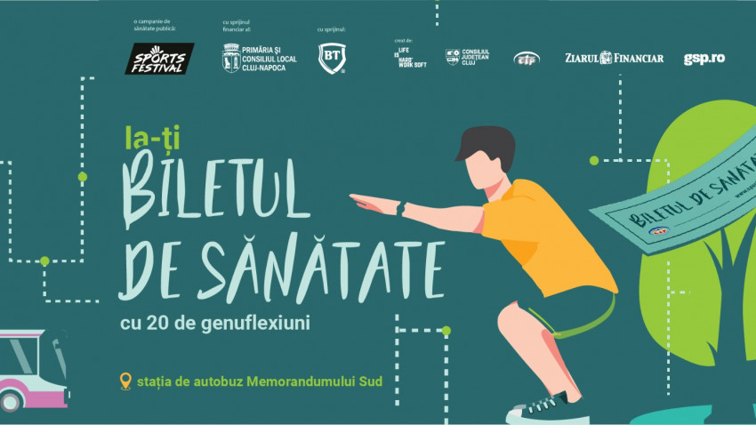 Sports Festival a inaugurat în Cluj prima stație sport smart de bus din țară. Primești bilet dacă faci 20 de genuflexiuni