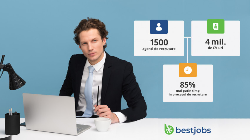 BestJobs lansează serviciul de recrutare BestJobs Agency și oferă noi soluții prin care angajatorii pot reduce timpul de căutare a unui angajat cu până la 85%, iar recrutorii au oportunitatea să obțină venituri în plus